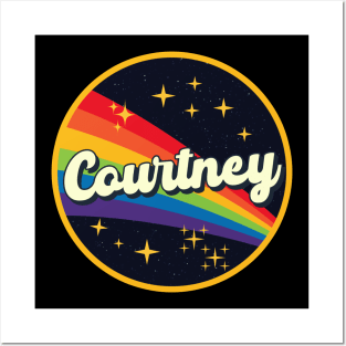 Courtney // Rainbow In Space Vintage Style Posters and Art